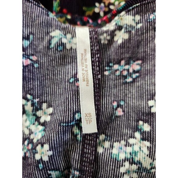 Free People Violet Visions Romper Floral Corduroy Size XS - Picture 13 of 13